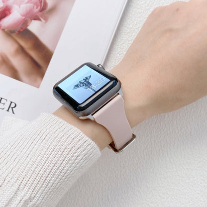 Small Waist Silicone Watch Band For Apple Watch Series 9&8&7 41mm / SE 3&SE 2&6&SE&5&4 40mm / 3&2&1 38mm(I) by buy2fix