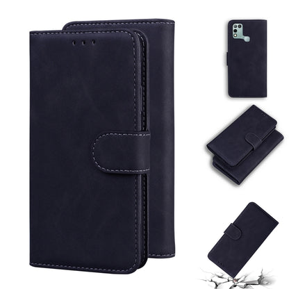 For Infinix Hot 10 Play / Smart 5 (India) Skin Feel Pure Color Flip Leather Phone Case(Black) - Infinix Cases by buy2fix | Online Shopping UK | buy2fix
