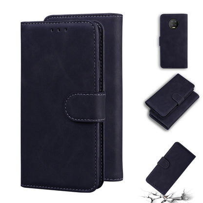 For Infinix Note 7 X690 Skin Feel Pure Color Flip Leather Phone Case(Black) - Infinix Cases by buy2fix | Online Shopping UK | buy2fix