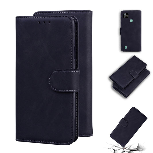For Infinix Smart HD 2021 X612 Skin Feel Pure Color Flip Leather Phone Case(Black) - Infinix Cases by buy2fix | Online Shopping UK | buy2fix