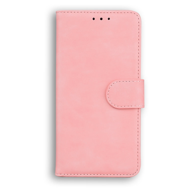 For Tecno Camon 17 Pro Skin Feel Pure Color Flip Leather Phone Case(Pink) by buy2fix