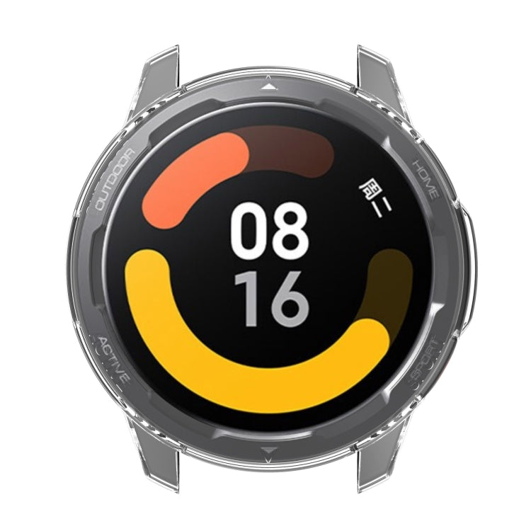 For Xiaomi Watch S1 Active / Watch Color 2 TPU Half-pack Watch Case(Transparent White) - Watch Cases by buy2fix | Online Shopping UK | buy2fix