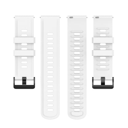 For Xiaomi Watch S1 Active / Watch Color 2 Solid Color Silicone Watch Band(White) - Watch Bands by buy2fix | Online Shopping UK | buy2fix