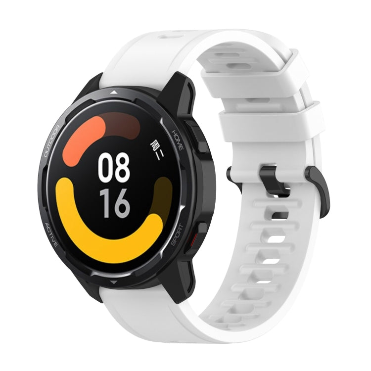 For Xiaomi Watch S1 Active / Watch Color 2 Solid Color Silicone Watch Band(White) - Watch Bands by buy2fix | Online Shopping UK | buy2fix