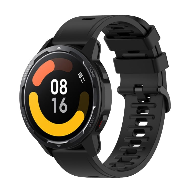 For Xiaomi Watch S1 Active / Watch Color 2 Solid Color Silicone Watch Band(Black) - Watch Bands by buy2fix | Online Shopping UK | buy2fix