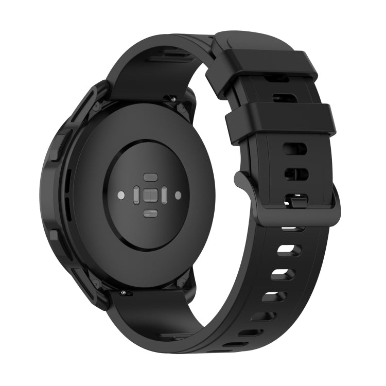 For Xiaomi Watch S1 Active / Watch Color 2 Solid Color Silicone Watch Band(Black) - Watch Bands by buy2fix | Online Shopping UK | buy2fix