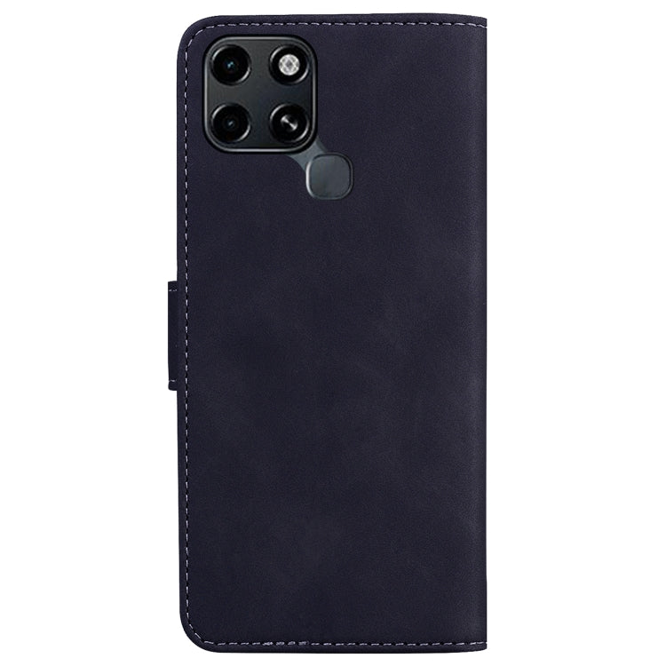For Infinix Smart 6 Skin Feel Pure Color Flip Leather Phone Case(Black) - Infinix Cases by buy2fix | Online Shopping UK | buy2fix