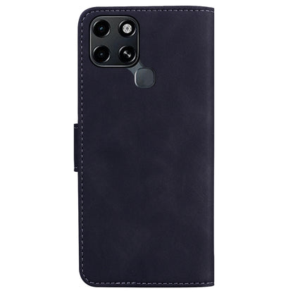 For Infinix Smart 6 Skin Feel Pure Color Flip Leather Phone Case(Black) - Infinix Cases by buy2fix | Online Shopping UK | buy2fix