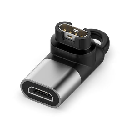 For Garmin Micro Female Watch Charging Adapter(Grey) - Charger by buy2fix | Online Shopping UK | buy2fix