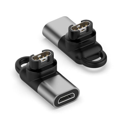 For Garmin Micro Female Watch Charging Adapter(Grey) - Charger by buy2fix | Online Shopping UK | buy2fix