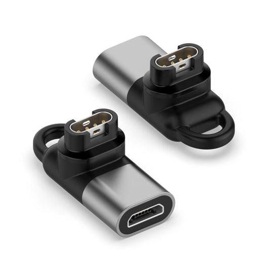 For Garmin Micro Female Watch Charging Adapter(Grey) - Charger by buy2fix | Online Shopping UK | buy2fix