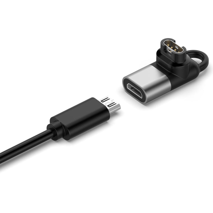 For Garmin Micro Female Watch Charging Adapter(Grey) - Charger by buy2fix | Online Shopping UK | buy2fix