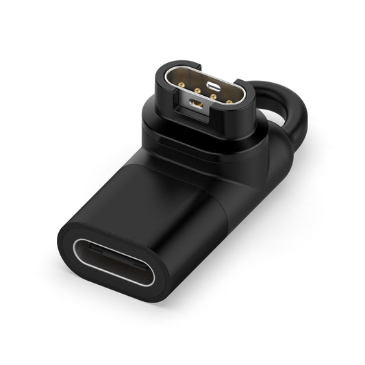 For Garmin Type-C / USB-C Female Watch Charging Adapter(Black) - Charger by buy2fix | Online Shopping UK | buy2fix