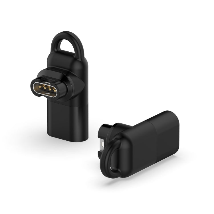 For Garmin Type-C / USB-C Female Watch Charging Adapter(Black) - Charger by buy2fix | Online Shopping UK | buy2fix