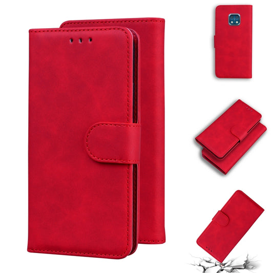 For Nokia XR20 Skin Feel Pure Color Flip Leather Phone Case(Red) - Nokia Cases by buy2fix | Online Shopping UK | buy2fix