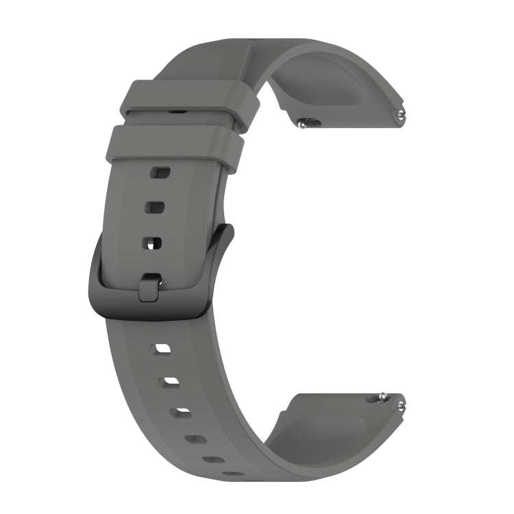 For Xiaomi Watch S1 22mm Protruding Head Glossy Silicone Watch Band(Dark Grey) - Watch Bands by buy2fix | Online Shopping UK | buy2fix