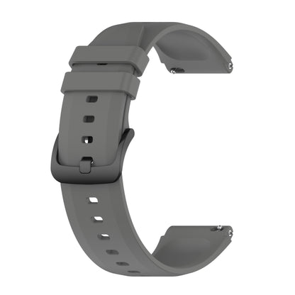For Xiaomi Watch S1 22mm Protruding Head Glossy Silicone Watch Band(Dark Grey) - Watch Bands by buy2fix | Online Shopping UK | buy2fix
