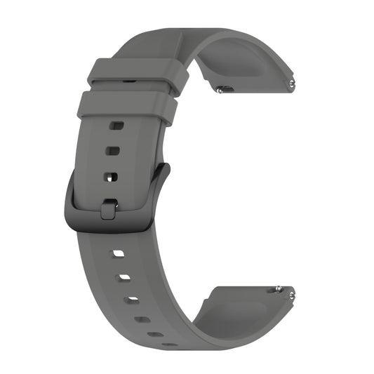 For Xiaomi Watch S1 22mm Protruding Head Glossy Silicone Watch Band(Dark Grey) - Watch Bands by buy2fix | Online Shopping UK | buy2fix