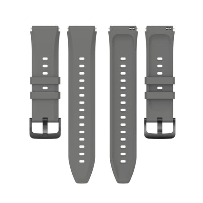 For Xiaomi Watch S1 22mm Protruding Head Glossy Silicone Watch Band(Dark Grey) - Watch Bands by buy2fix | Online Shopping UK | buy2fix