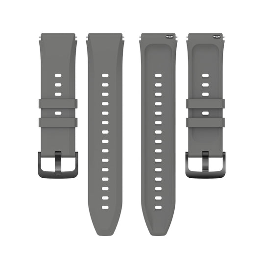 For Xiaomi Watch S1 22mm Protruding Head Glossy Silicone Watch Band(Dark Grey) - Watch Bands by buy2fix | Online Shopping UK | buy2fix