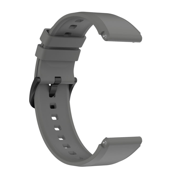 For Xiaomi Watch S1 22mm Protruding Head Glossy Silicone Watch Band(Dark Grey) - Watch Bands by buy2fix | Online Shopping UK | buy2fix