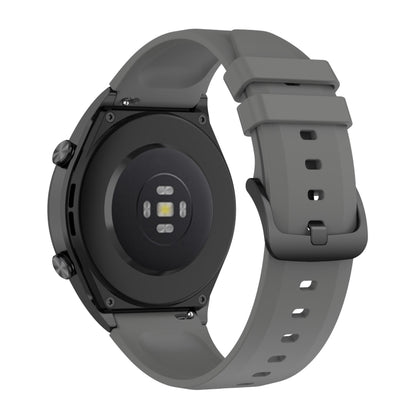 For Xiaomi Watch S1 22mm Protruding Head Glossy Silicone Watch Band(Dark Grey) - Watch Bands by buy2fix | Online Shopping UK | buy2fix