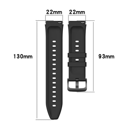 For Xiaomi Watch S1 22mm Protruding Head Glossy Silicone Watch Band(Dark Grey) - Watch Bands by buy2fix | Online Shopping UK | buy2fix