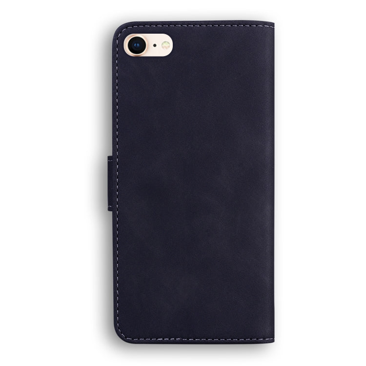 For iPhone SE 2022 / SE 2020 / 8 / 7 Skin Feel Pure Color Flip Leather Phone Case(Black) - iPhone SE 2022 / 2020 / 8 / 7 Cases by buy2fix | Online Shopping UK | buy2fix