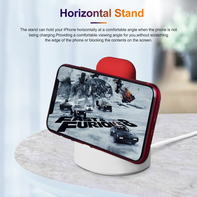 A001 3 In 1 Silicone Charging Holder for iPhone / iWatch / AirPods(White) - Charger / Holder by buy2fix | Online Shopping UK | buy2fix