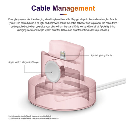 A001 3 In 1 Silicone Charging Holder for iPhone / iWatch / AirPods(Pink) - Charger / Holder by buy2fix | Online Shopping UK | buy2fix