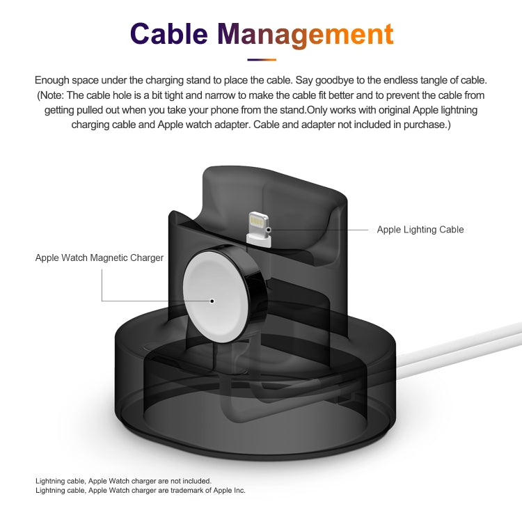 A001 3 In 1 Silicone Charging Holder for iPhone / iWatch / AirPods(Black) - Charger / Holder by buy2fix | Online Shopping UK | buy2fix