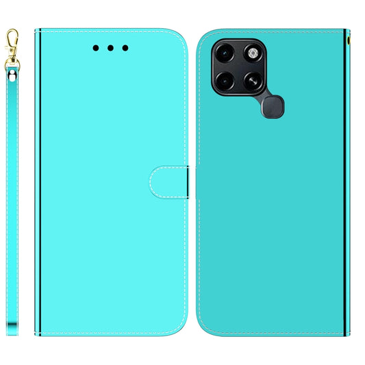 For Infinix Smart 6 Imitated Mirror Surface Horizontal Flip Leather Phone Case(Mint Green) - Infinix Cases by buy2fix | Online Shopping UK | buy2fix
