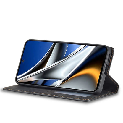 For Xiaomi Poco X4 Pro 5G Forwenw Dream Series Oil Edge Strong Magnetism Leather Phone Case(Black) by Forwenw