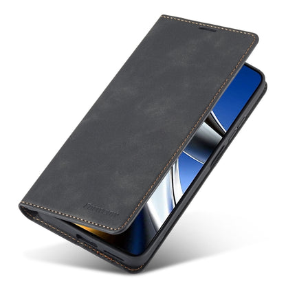 For Xiaomi Poco X4 Pro 5G Forwenw Dream Series Oil Edge Strong Magnetism Leather Phone Case(Black) by Forwenw