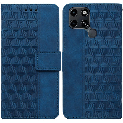 For Infinix Smart 6 Geometric Embossed Leather Phone Case(Blue) - Infinix Cases by buy2fix | Online Shopping UK | buy2fix