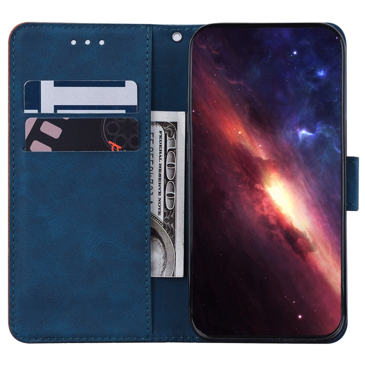 For Infinix Smart 6 Geometric Embossed Leather Phone Case(Blue) - Infinix Cases by buy2fix | Online Shopping UK | buy2fix