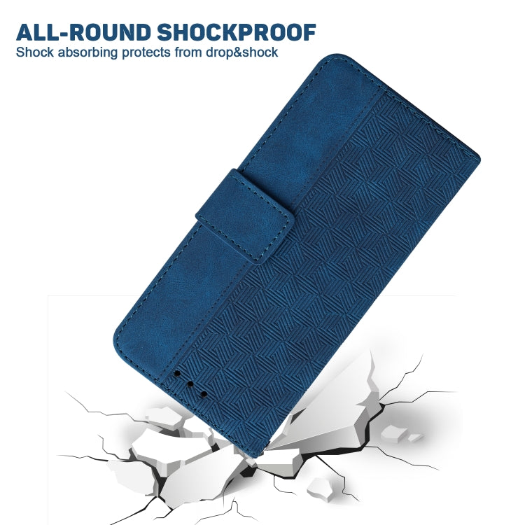 For Infinix Smart 6 Geometric Embossed Leather Phone Case(Blue) - Infinix Cases by buy2fix | Online Shopping UK | buy2fix