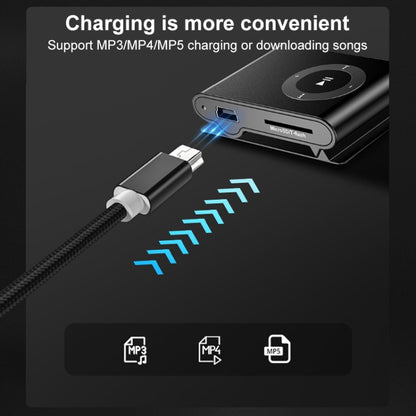 5 PCS Mini USB to USB A Woven Data / Charge Cable for MP3, Camera, Car DVR, Length:1.5m(Rose Gold) -  by buy2fix | Online Shopping UK | buy2fix