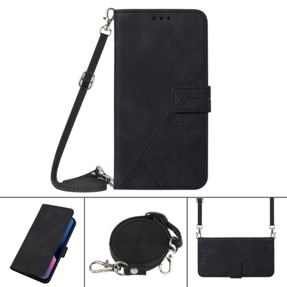 For Nokia C30 Crossbody 3D Embossed Flip Leather Phone Case(Black) - Nokia Cases by buy2fix | Online Shopping UK | buy2fix