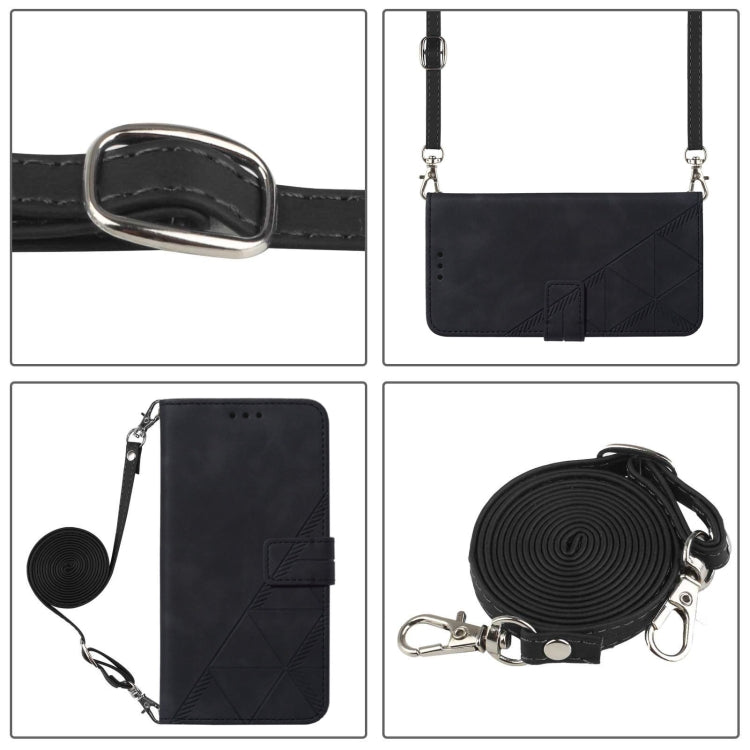 For Nokia C30 Crossbody 3D Embossed Flip Leather Phone Case(Black) - Nokia Cases by buy2fix | Online Shopping UK | buy2fix