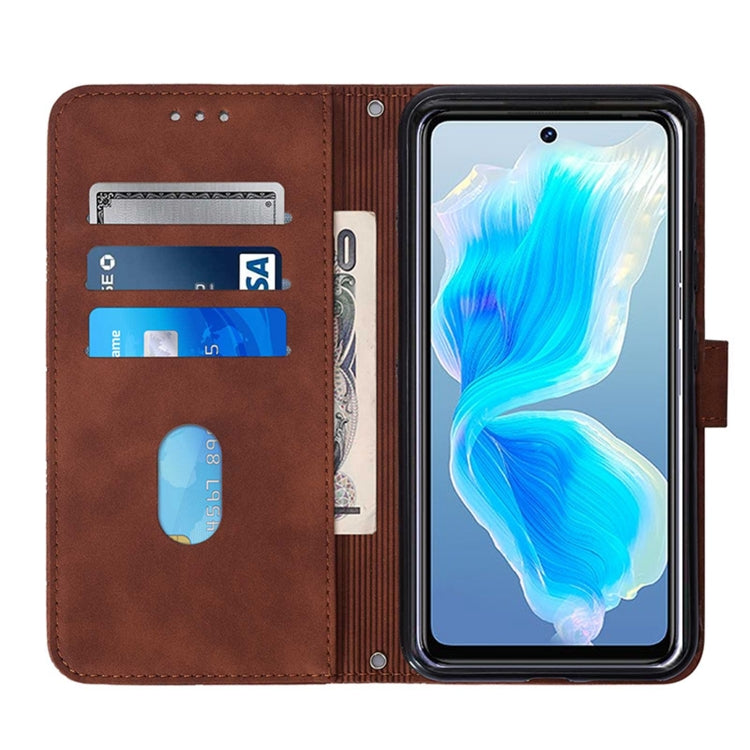 For Tecno Camon 18P Crossbody 3D Embossed Flip Leather Phone Case(Brown) by buy2fix