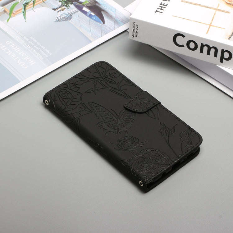 For Nokia XR20 Skin Feel Butterfly Peony Embossed Leather Phone Case(Black) - Nokia Cases by buy2fix | Online Shopping UK | buy2fix