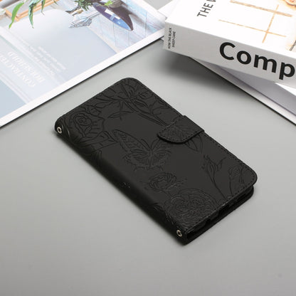 For Nokia XR20 Skin Feel Butterfly Peony Embossed Leather Phone Case(Black) - Nokia Cases by buy2fix | Online Shopping UK | buy2fix