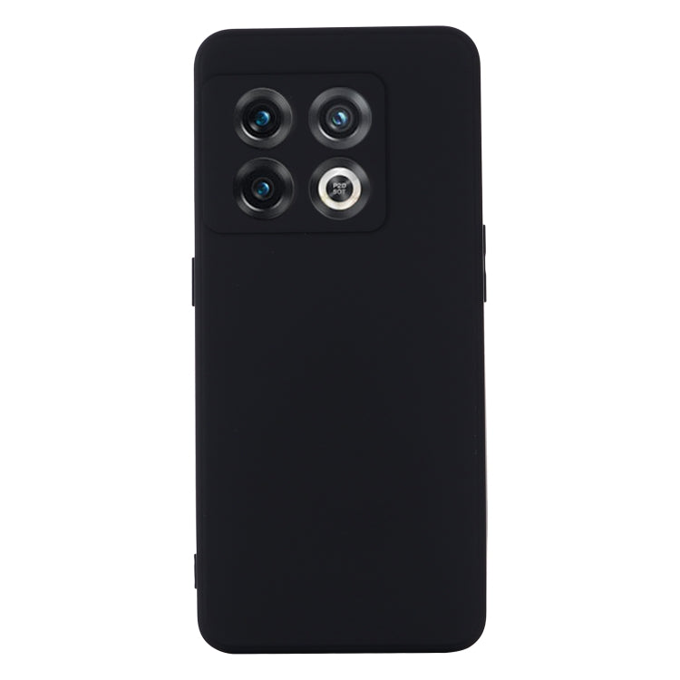 For OnePlus 10 Pro Pure Color Liquid Silicone Shockproof Phone Case(Black) - OnePlus Cases by buy2fix | Online Shopping UK | buy2fix