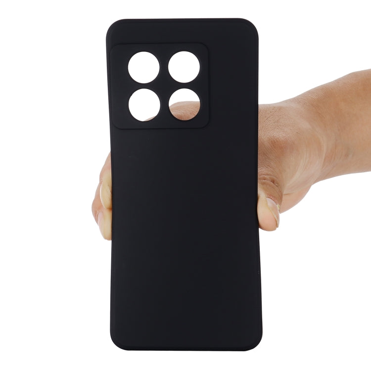 For OnePlus 10 Pro Pure Color Liquid Silicone Shockproof Phone Case(Black) - OnePlus Cases by buy2fix | Online Shopping UK | buy2fix
