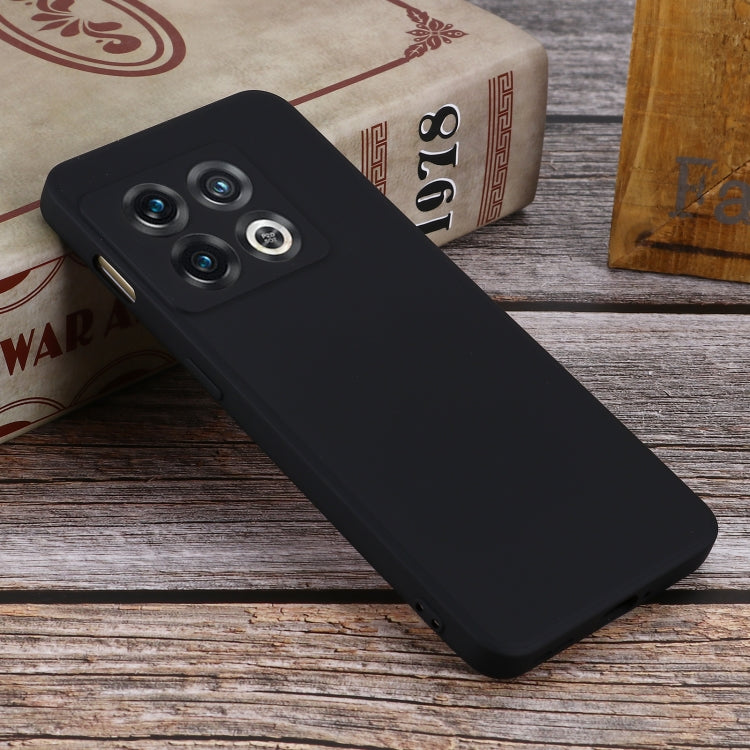 For OnePlus 10 Pro Pure Color Liquid Silicone Shockproof Phone Case(Black) - OnePlus Cases by buy2fix | Online Shopping UK | buy2fix