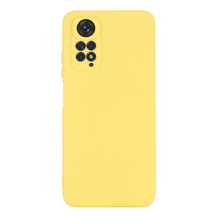 For Xiaomi Redmi Note 11 Pro 4G / 5G Pure Color Liquid Silicone Shockproof Phone Case(Yellow) - Xiaomi Cases by buy2fix | Online Shopping UK | buy2fix