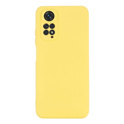 For Xiaomi Redmi Note 11 Pro 4G / 5G Pure Color Liquid Silicone Shockproof Phone Case(Yellow) - Xiaomi Cases by buy2fix | Online Shopping UK | buy2fix