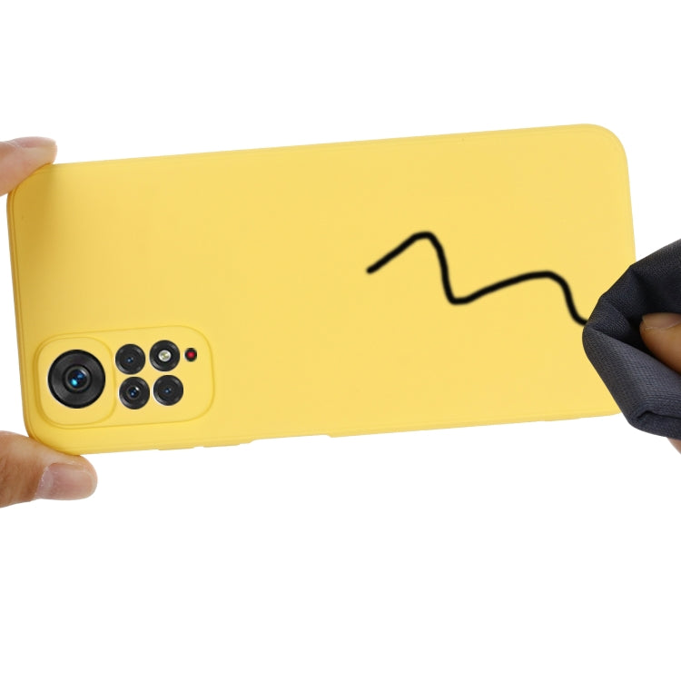 For Xiaomi Redmi Note 11 Pro 4G / 5G Pure Color Liquid Silicone Shockproof Phone Case(Yellow) - Xiaomi Cases by buy2fix | Online Shopping UK | buy2fix