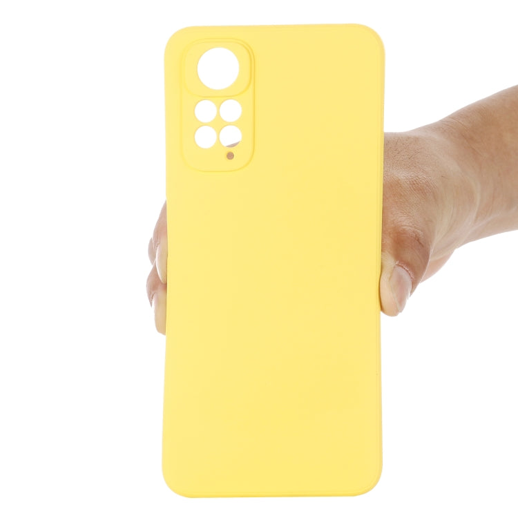 For Xiaomi Redmi Note 11 Pro 4G / 5G Pure Color Liquid Silicone Shockproof Phone Case(Yellow) - Xiaomi Cases by buy2fix | Online Shopping UK | buy2fix